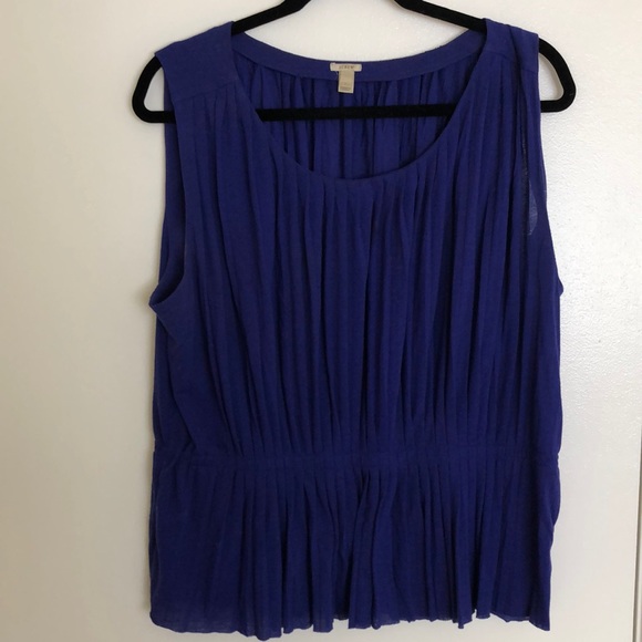 J. Crew Tops - J Crew • Royal Blue Pleated Empire Top